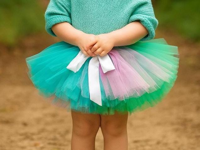 Pink, Green & Teal Tutu Skirt