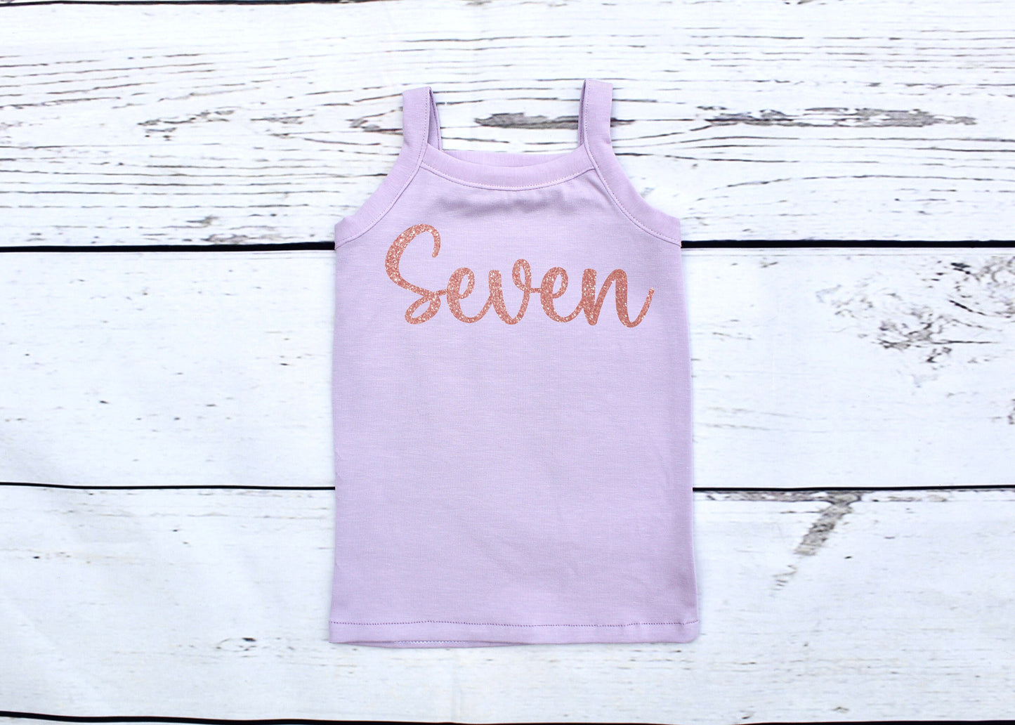 Seven Birthday Tank for Girls