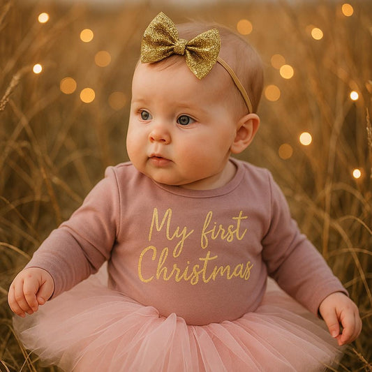 First Christmas Mauve & Pink Tutu Outfit