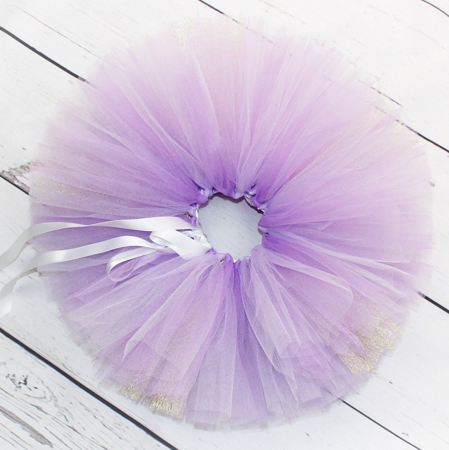 Lavendar & Gold Sparkle Tutu Skirt