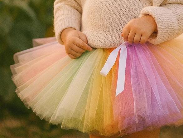 Rainbow Chunk Tutu Skirt