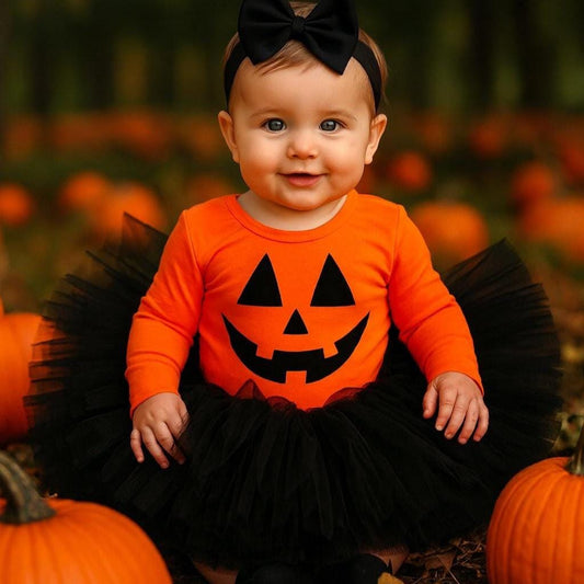 Pumpkin T-Shirt & Black Tutu Set