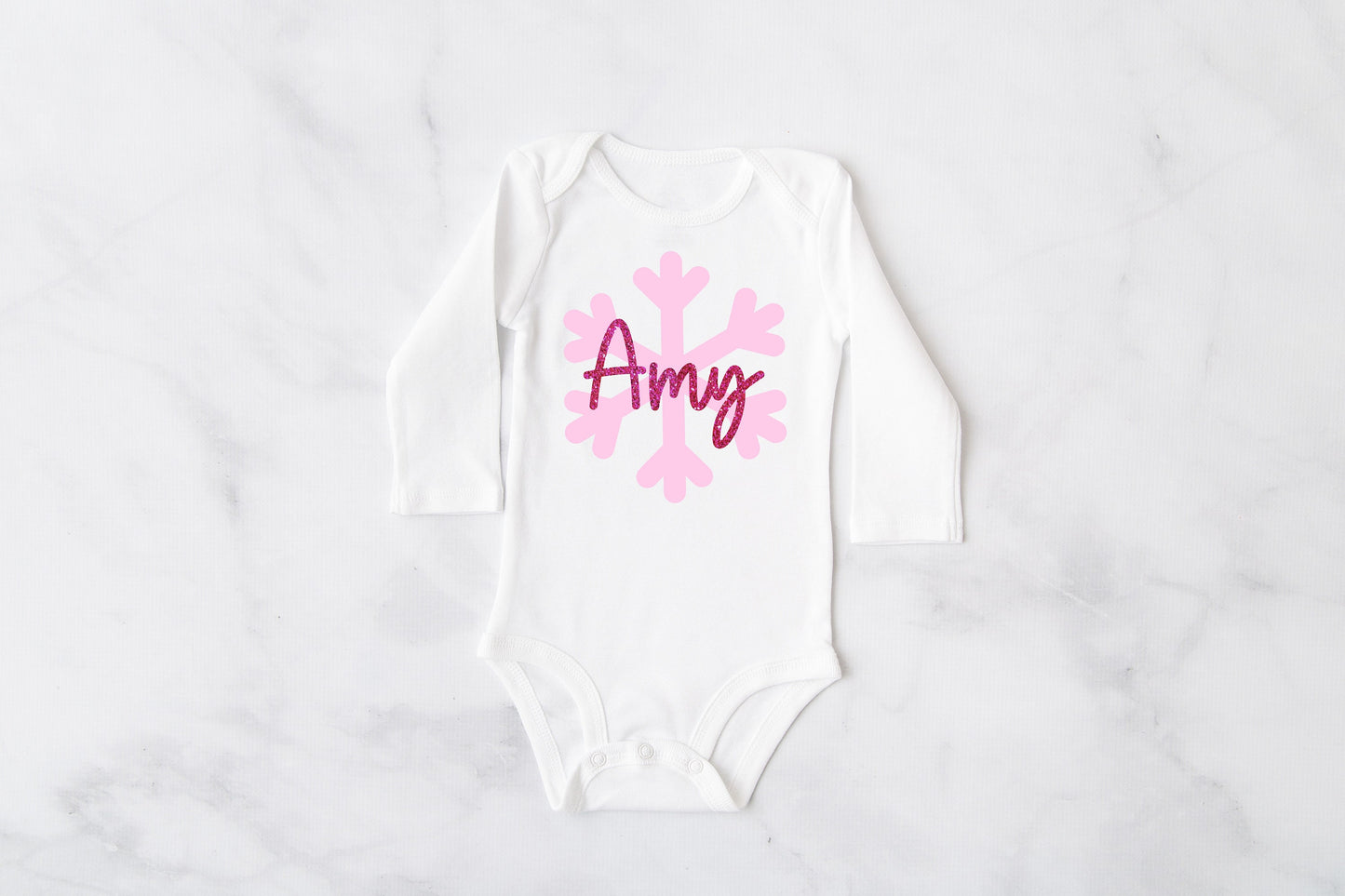 Personalised Pink Snowflake Tutu Set