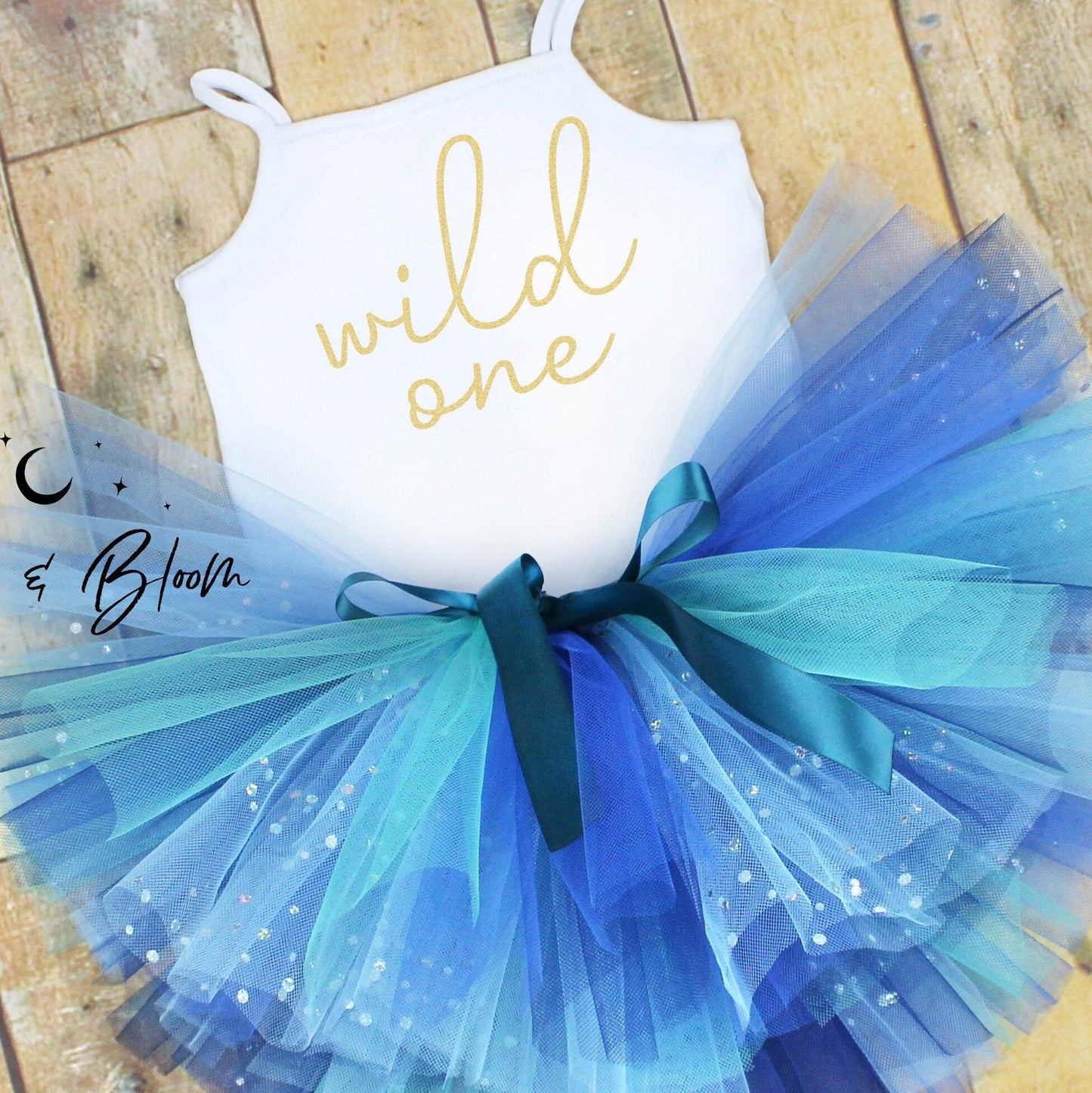 Blue Ombre Wild One Tutu Outfit
