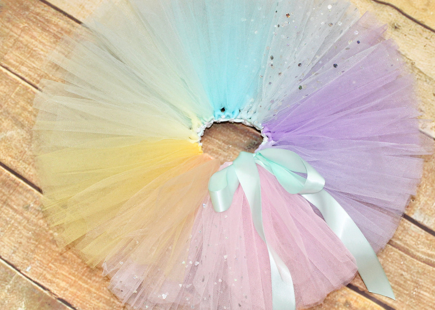 Pastel Rainbow Girls Personalised 1st Birthday Outfit