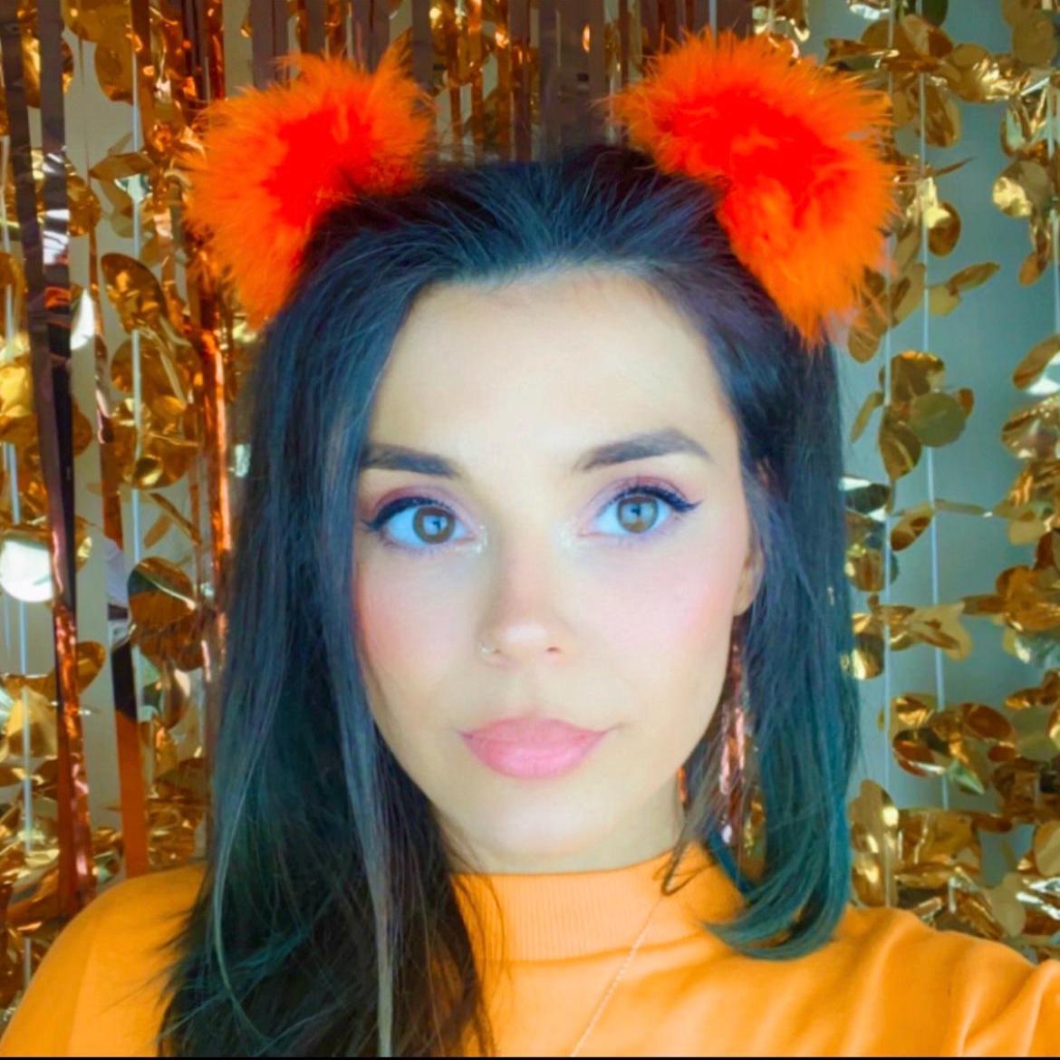 Set of 2 Orange Fluffy Hair Ties