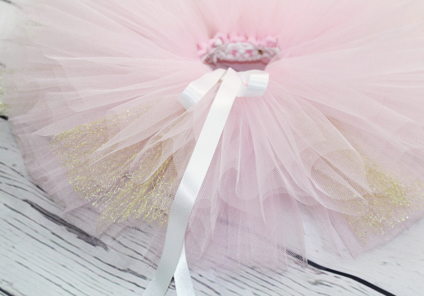 Pink and Gold Tutu Skirt