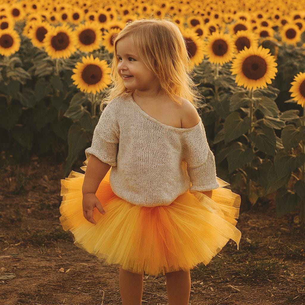 Sunny Yellow Orange Tutu Skirt