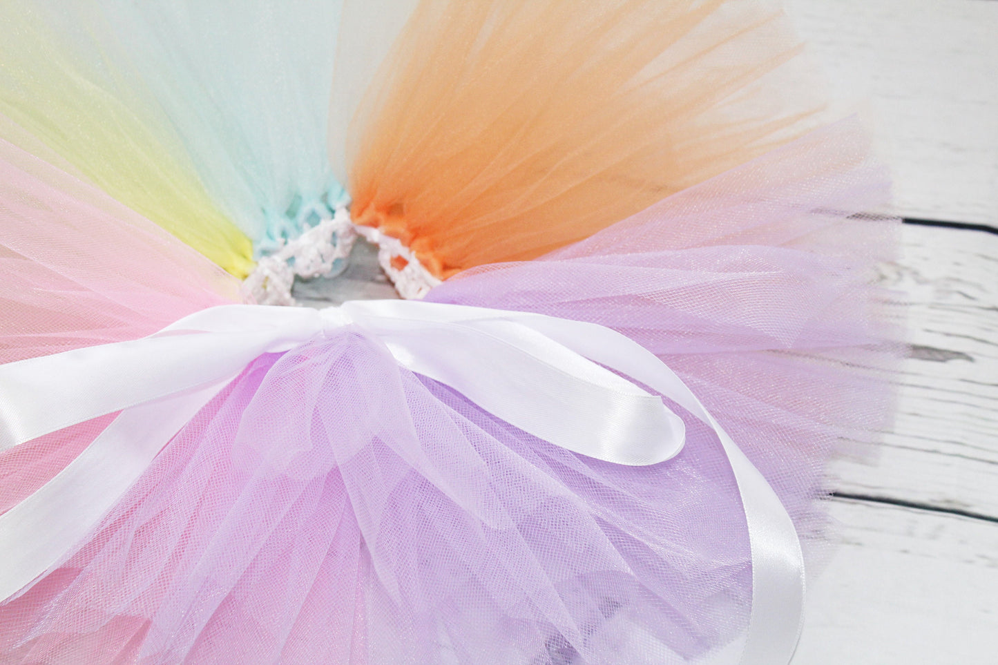 Baby Girls Pastel Rainbow 1st Birthday Tutu Outfit