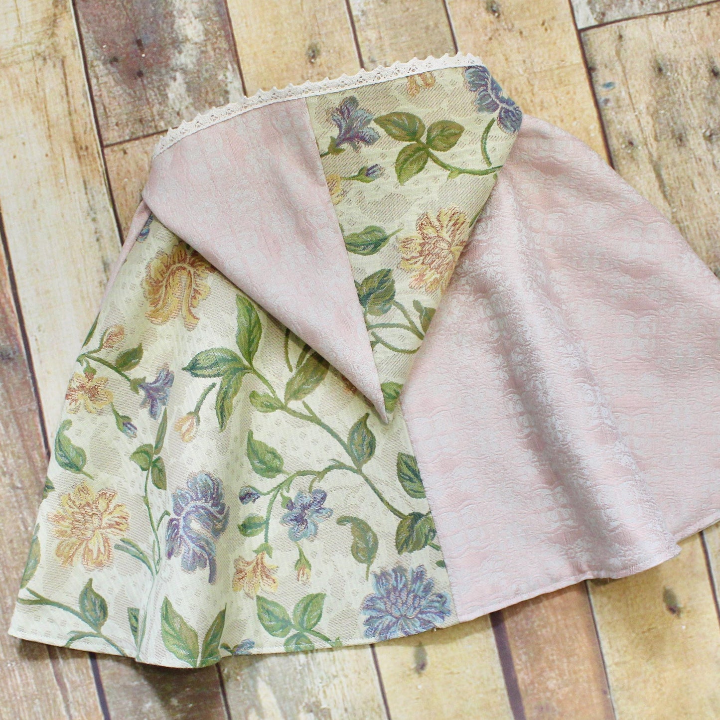 Secret Garden Cape - Split Patchwork Kids Cape with Pixie Hood