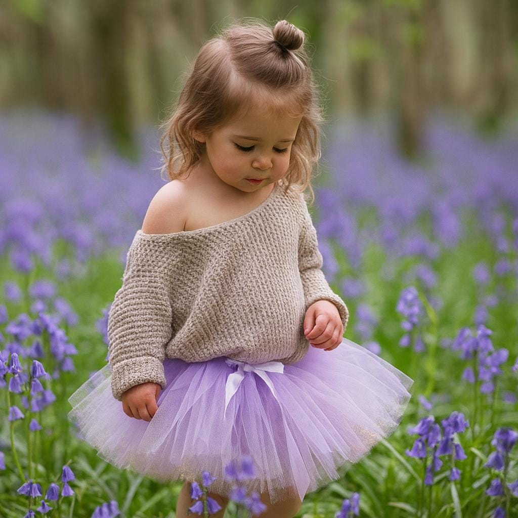 Lavendar & Gold Sparkle Tutu Skirt