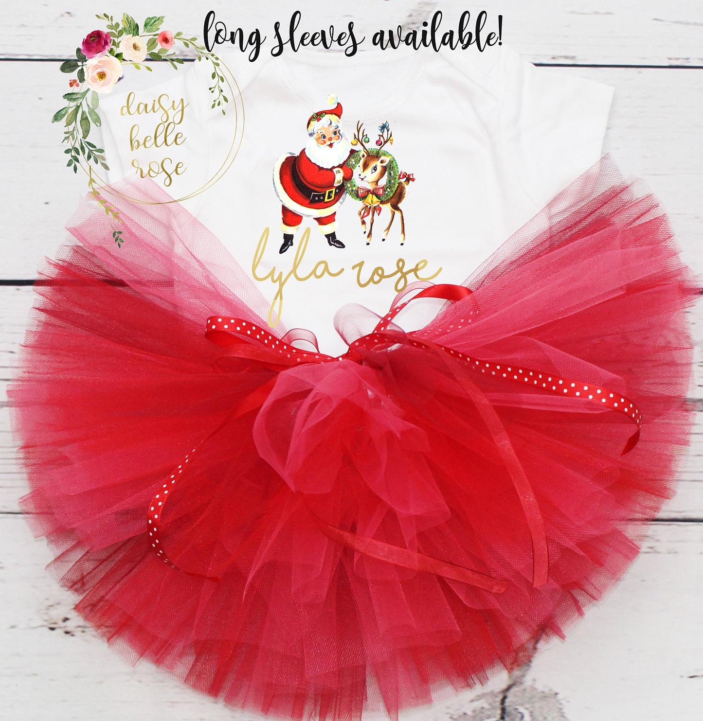 Kitsch Santa Bodysuit & Tutu Set