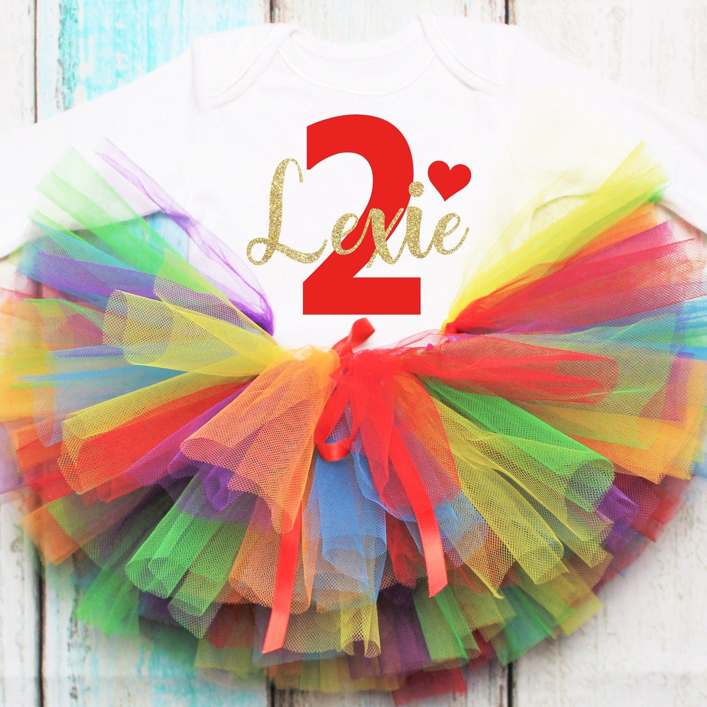 Rainbow 2nd Birthday Outfit