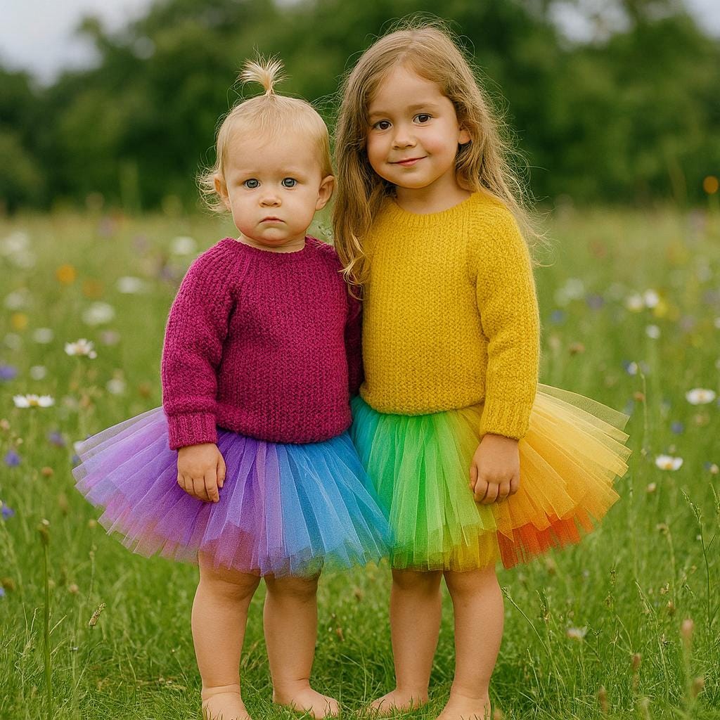 Girls Bright Rainbow Tutu