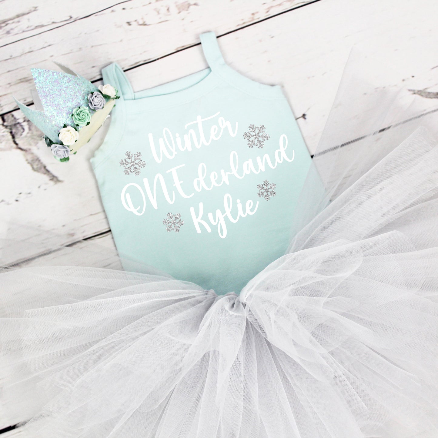 Personalised Winter ONEderland Tutu Outfit for Girls