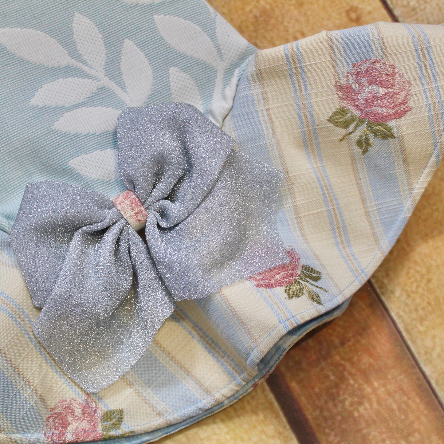 Girls Blue Floral Witch Hat