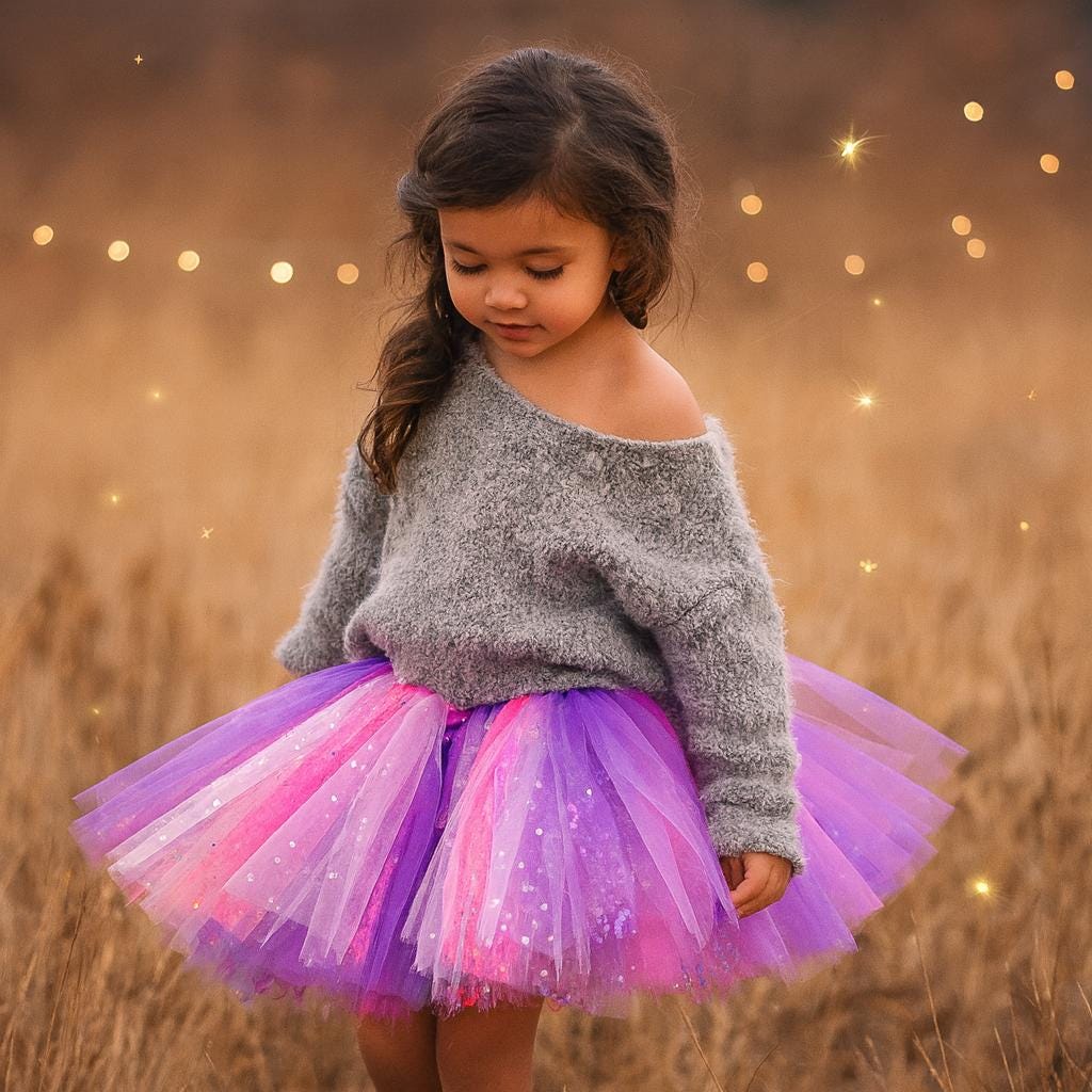 Pink & Purple Tulle Tutu Skirt
