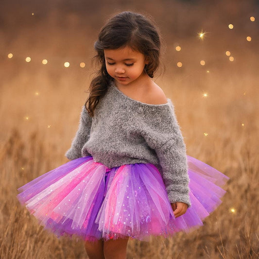 Pink & Purple Tulle Tutu Skirt