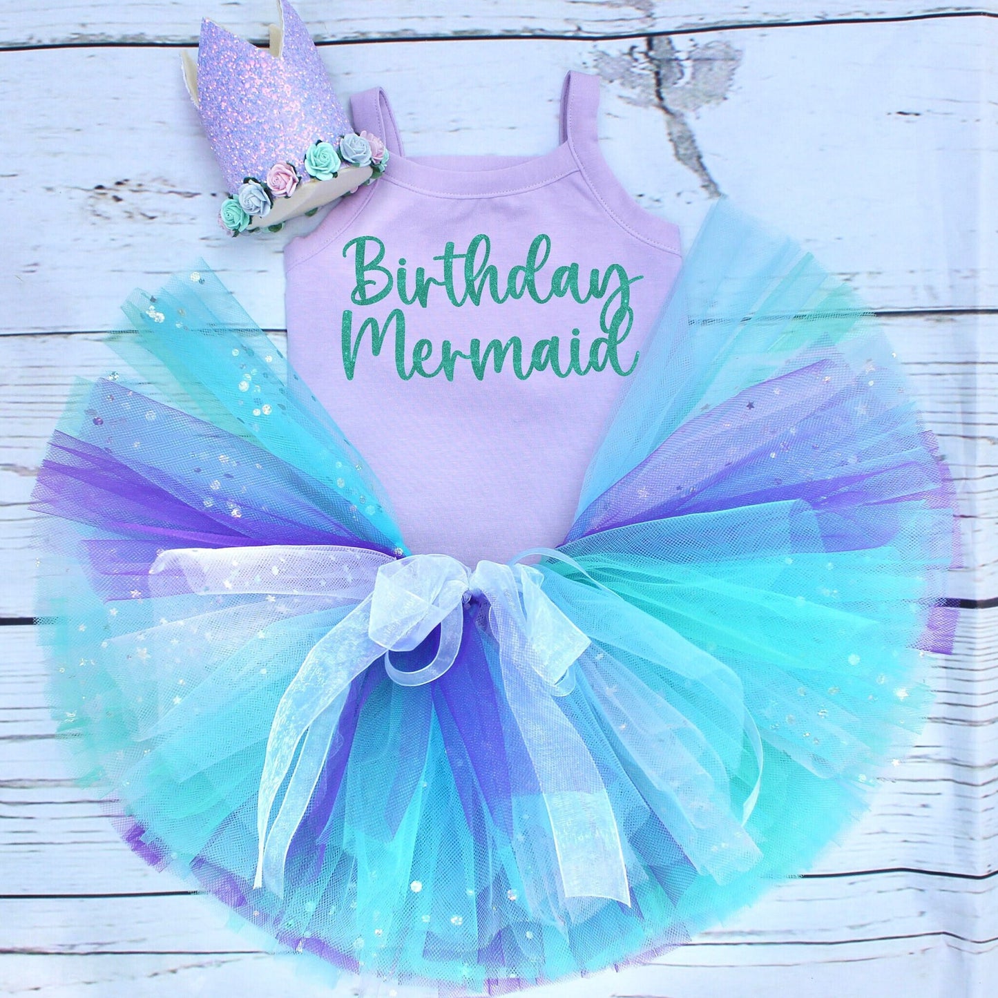Birthday Mermaid Tutu Outfit