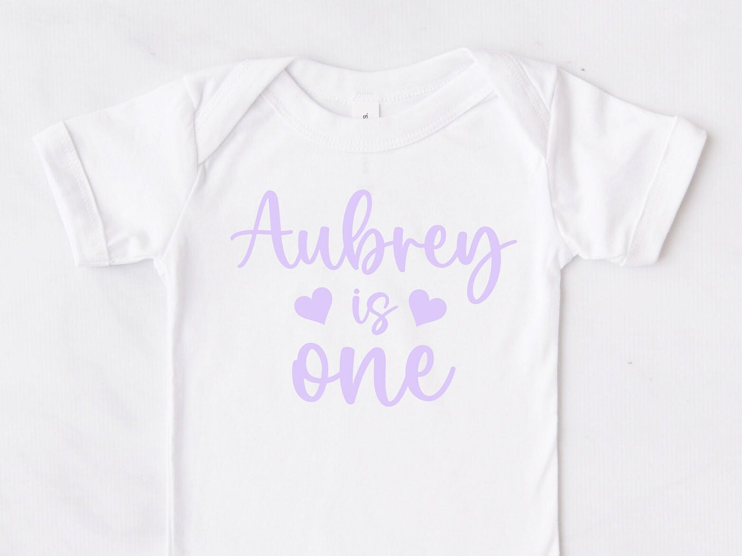Lilac Baby Girls 1st Birthday Bodysuit