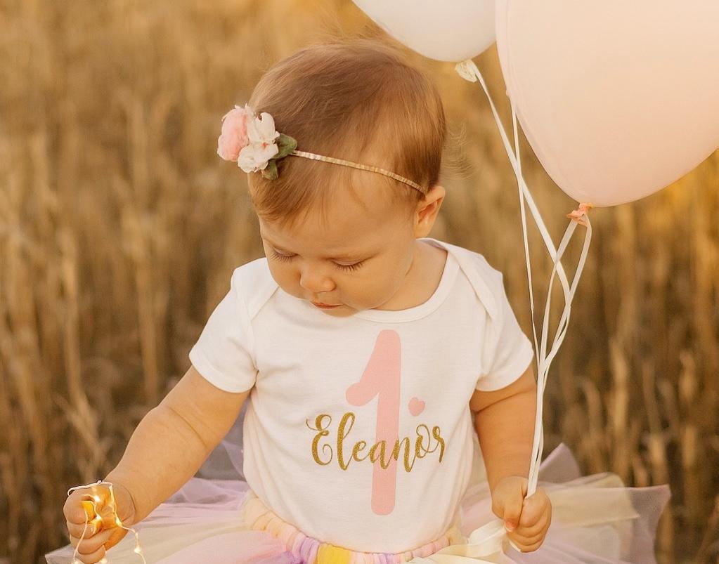 Personalised Pastel Rainbow 1st Birthday Tutu Outfit