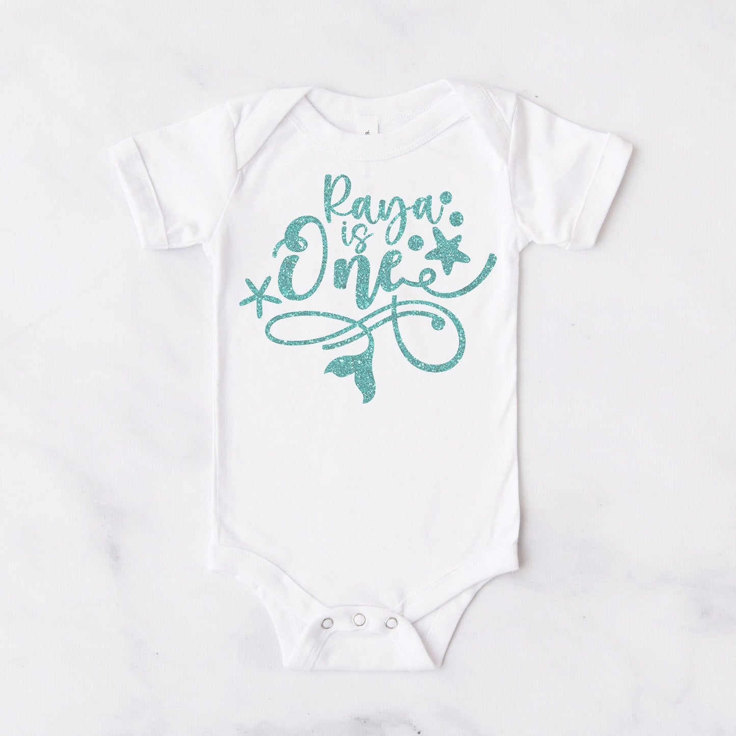 Personalised Mermaid 1st Birthday Bodysuit