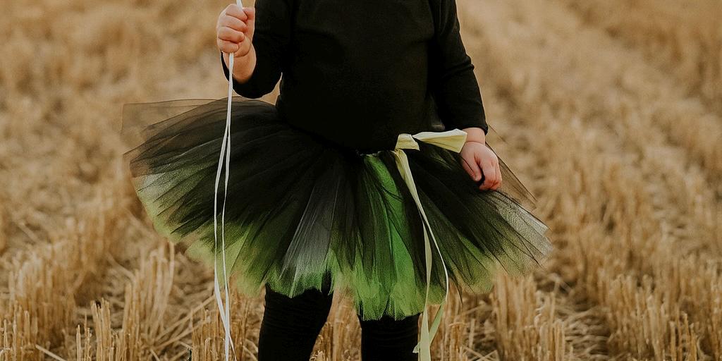 Girls Black & Purple Tutu Skirt