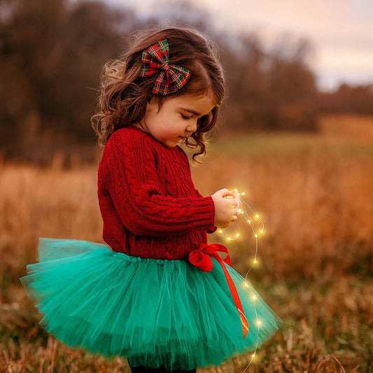 Green & Red Christmas Tutu Skirt