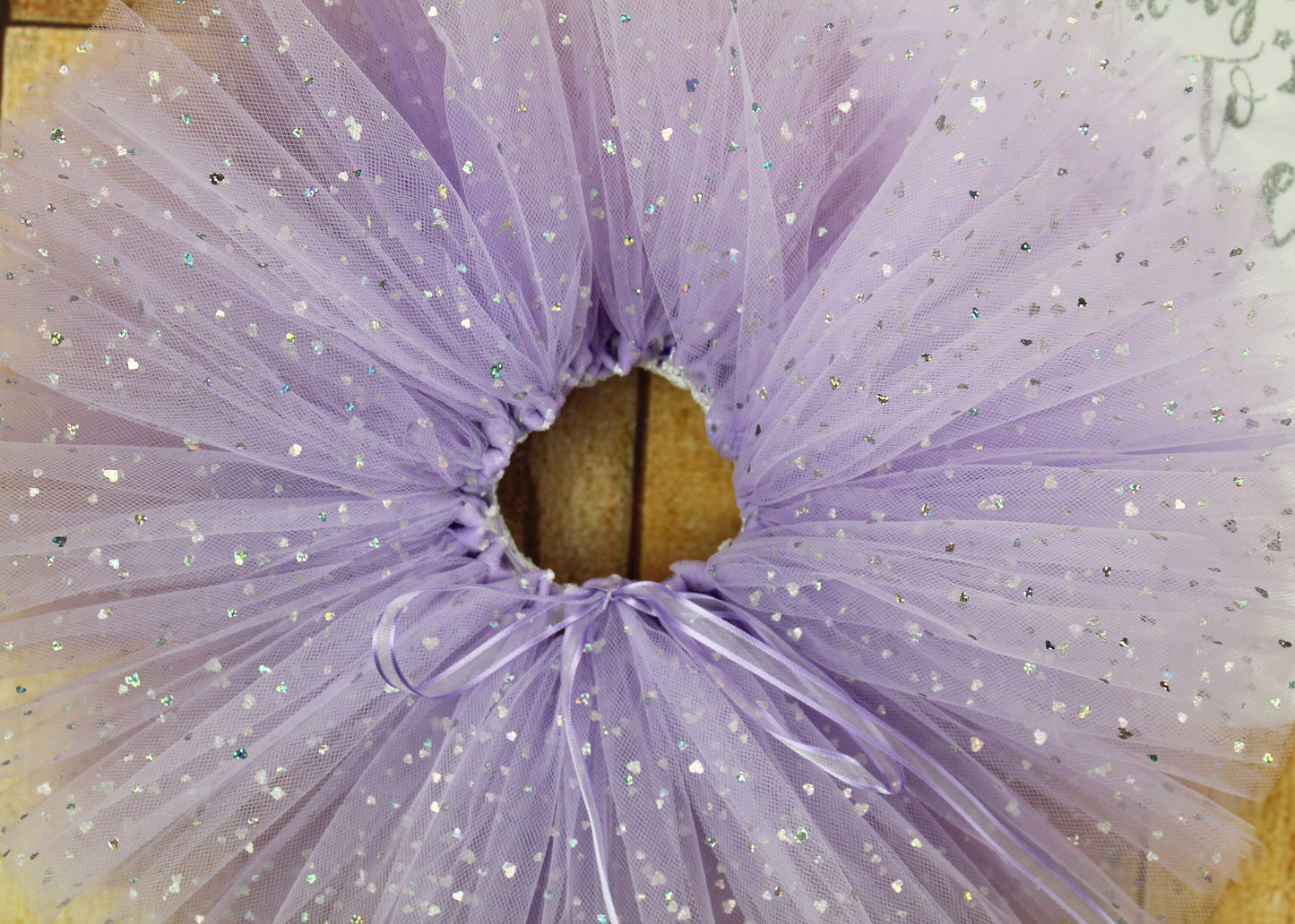 Personalised Silver Heart Lilac Tutu Outfit