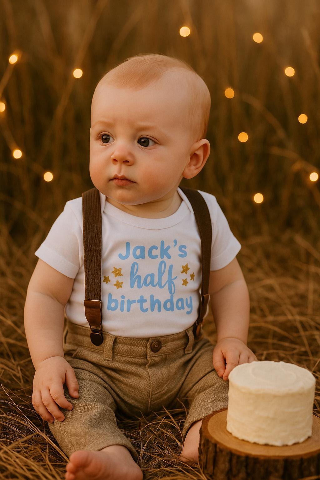 Personalised Boys Half Birthday Vest