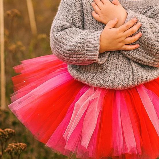Red and Pink Valentine's Day Tutu Skirt