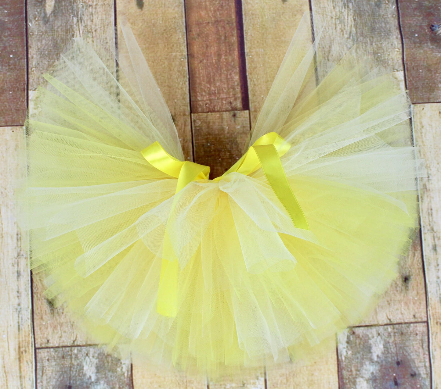 Yellow 1st Birthday Tutu Skirt and Bodysuit Set