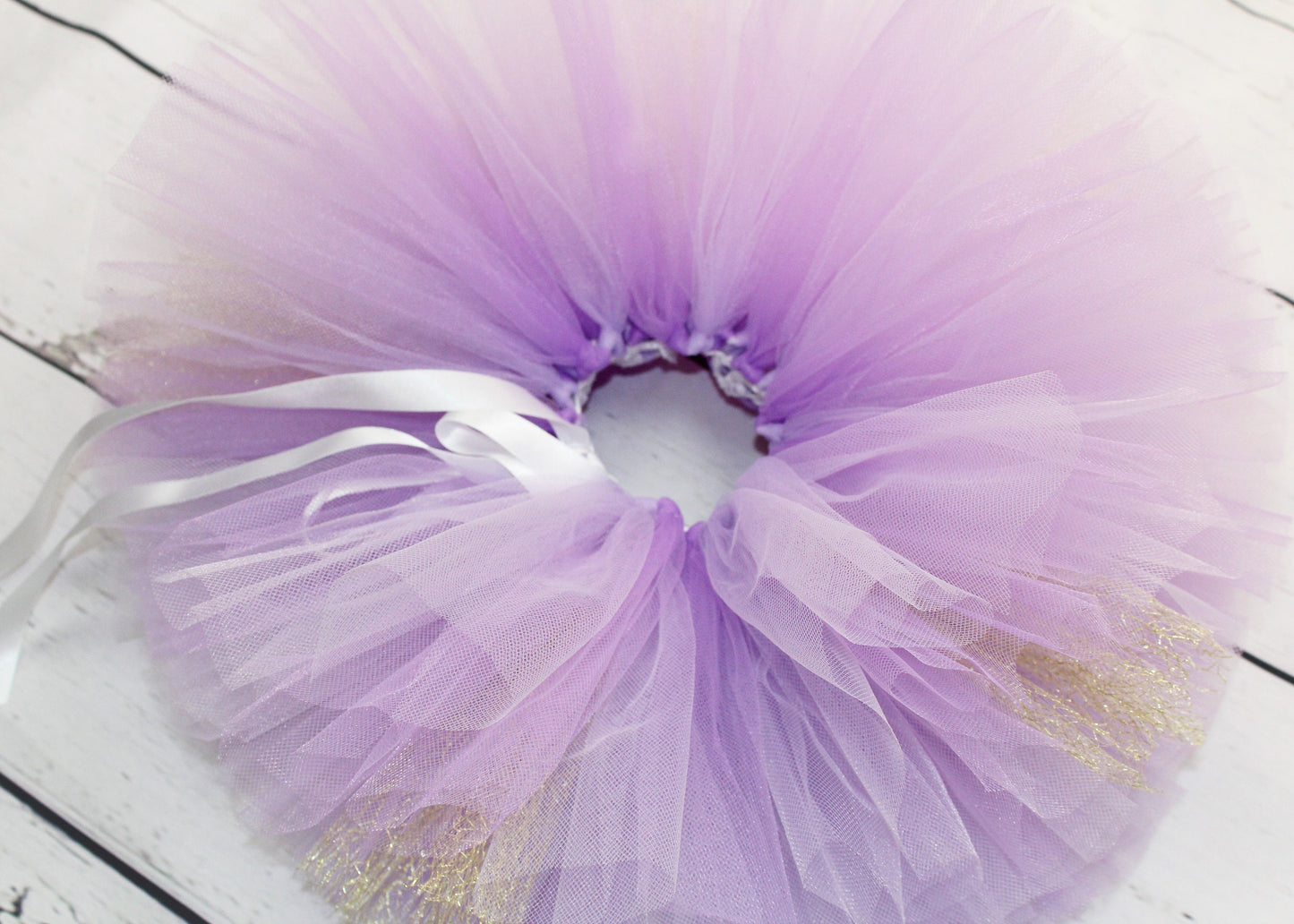 Lavendar & Gold Sparkle Tutu Skirt