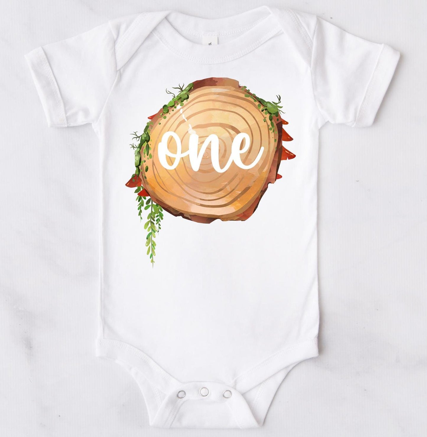 Woodland Forest Cake Smash ONE Bodysuit