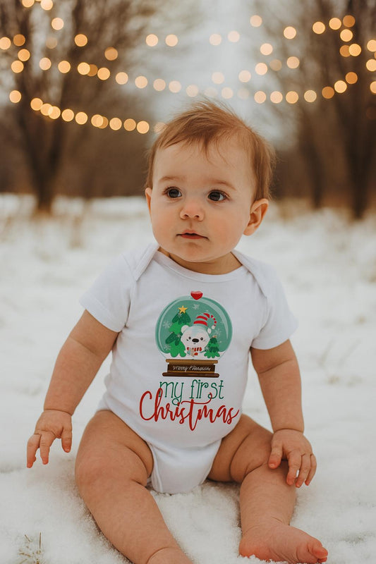 My First Christmas Snow Globe Bodysuit