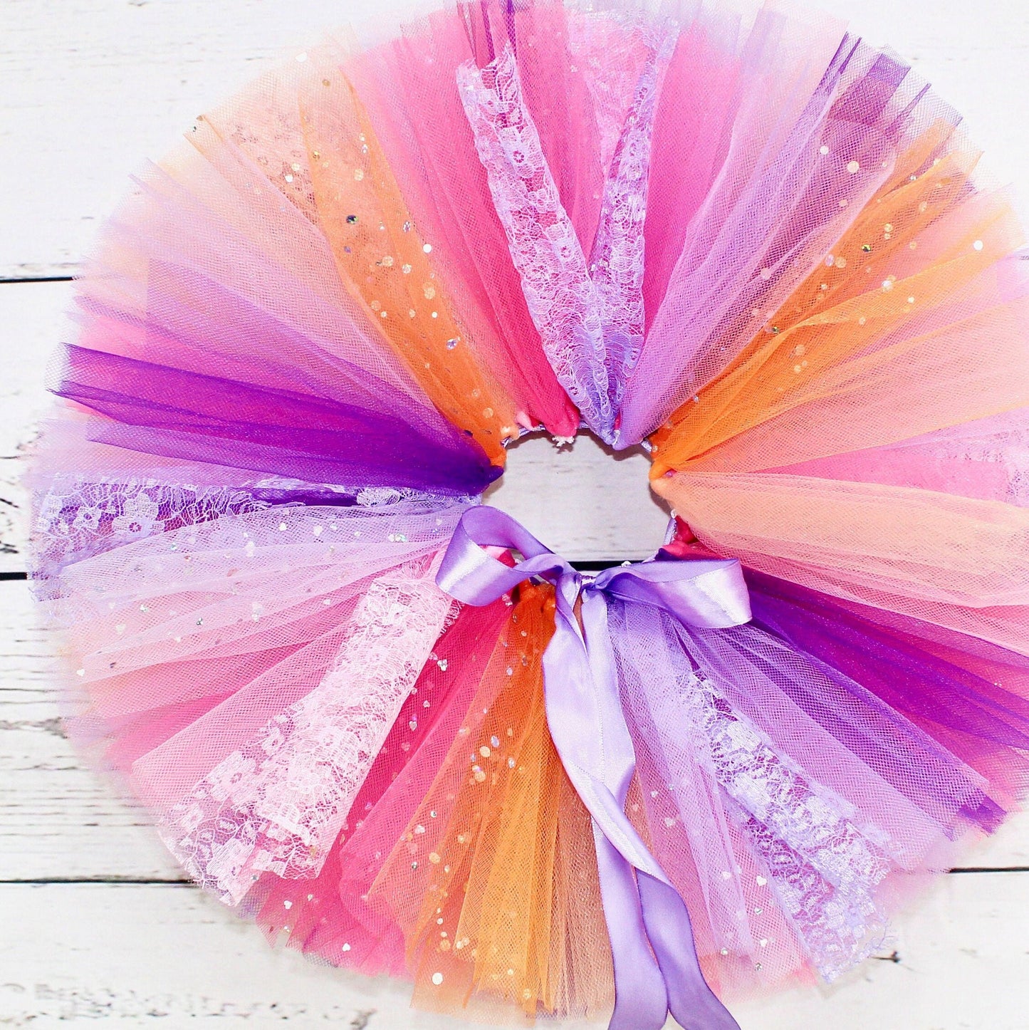 Pink, Purple & Orange Halloween Sparkle Tutu Skirt