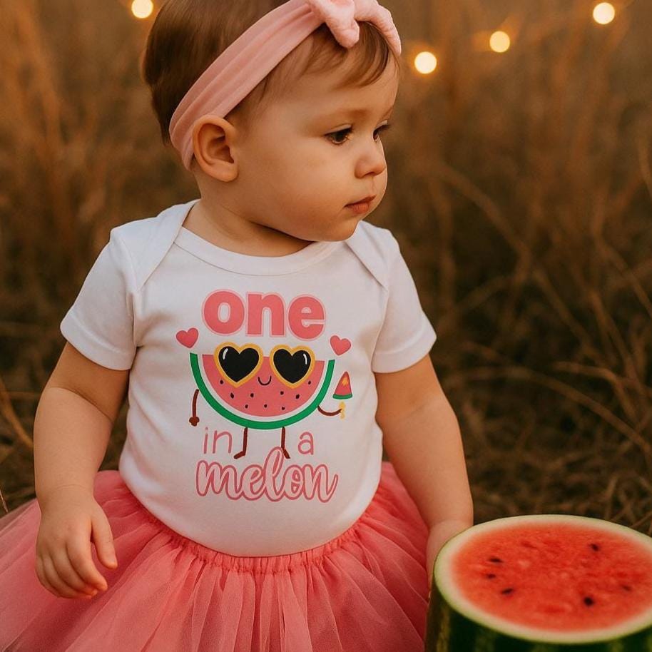 One In A Melon 1st Birthday Bodysuit