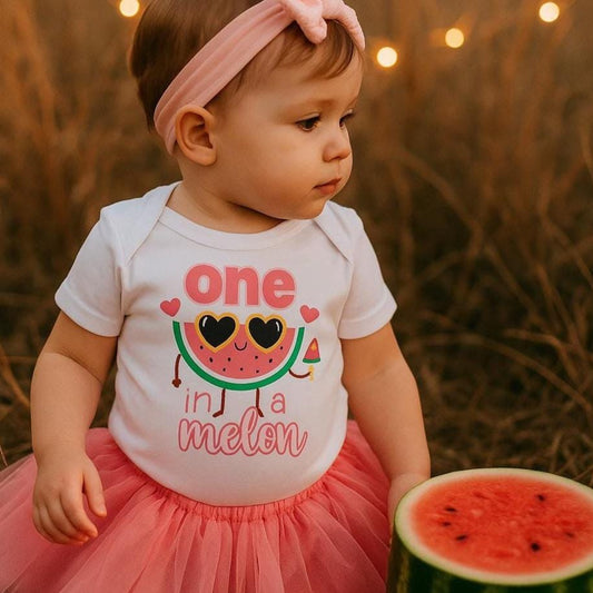 One In A Melon 1st Birthday Bodysuit