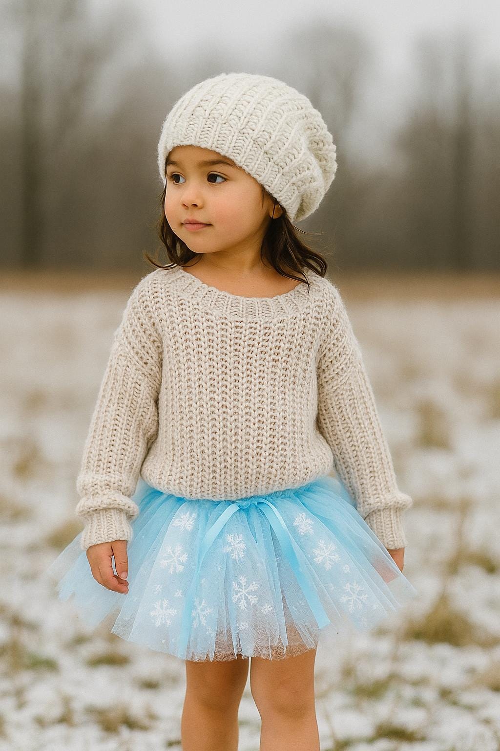 Blue Snowflake Winter Wonderland Tutu Skirt