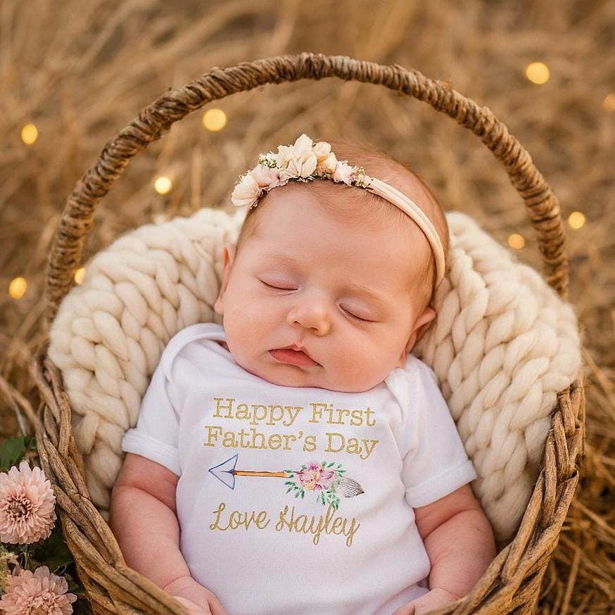 Baby Girl First Father's Day Bodysuit