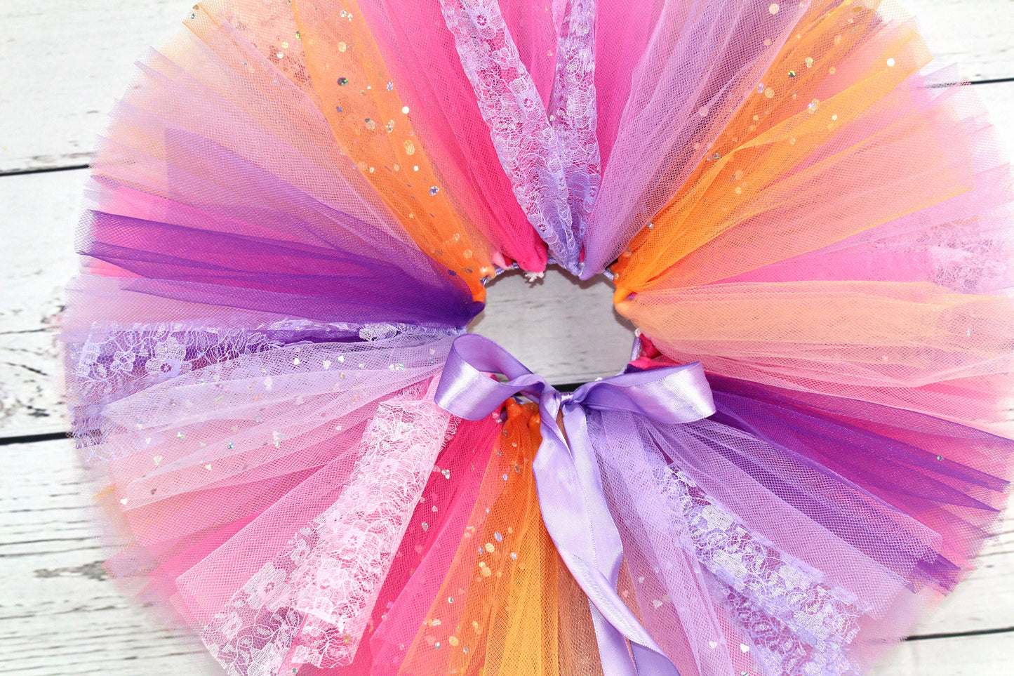 Pink, Purple & Orange Halloween Sparkle Tutu Skirt