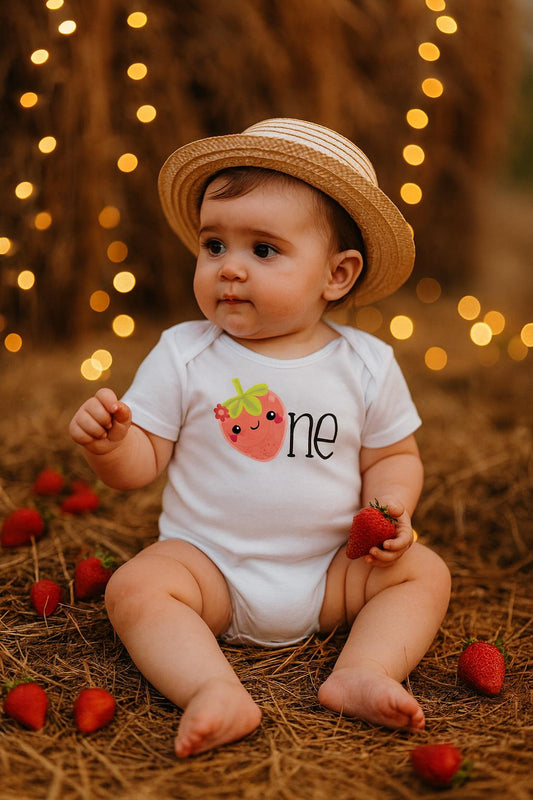Girls Strawberry ONE Bodysuit