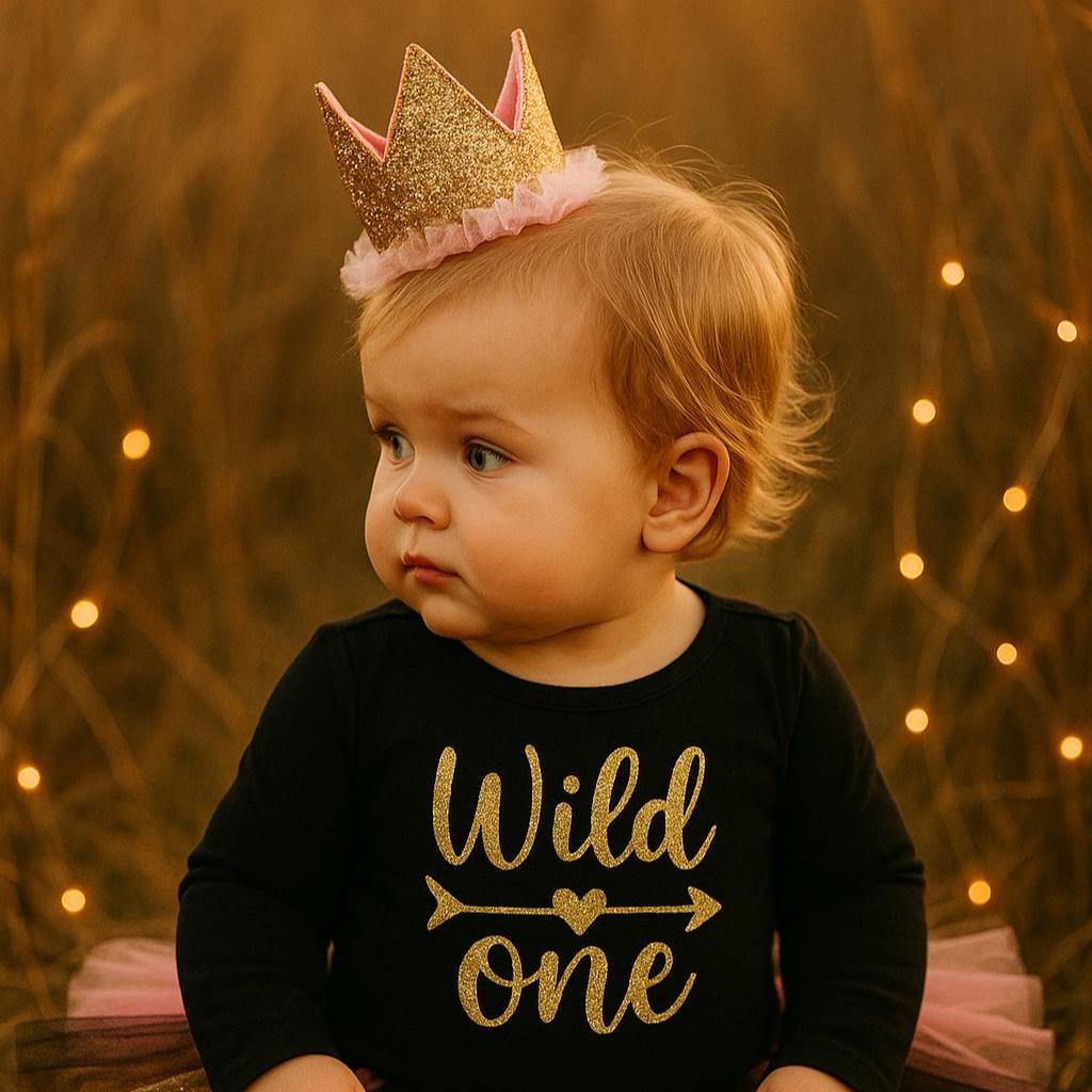 Girls Wild One 1st Birthday Outfit - Pink Cheetah Tutu Set