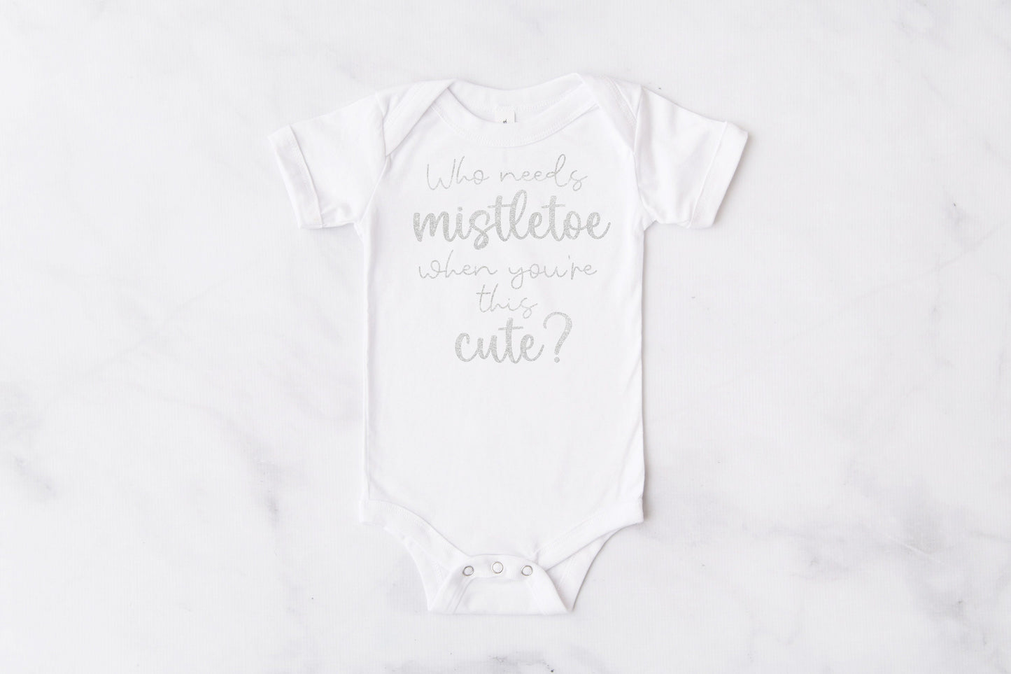 Christmas Mistletoe Baby Girls Bodysuit