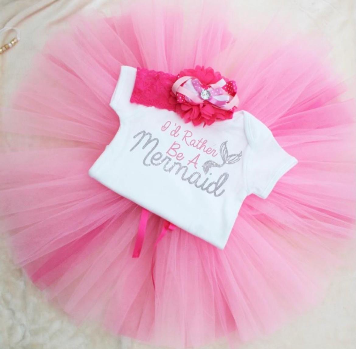 I'd Rather be a Mermaid Pink Tutu Set