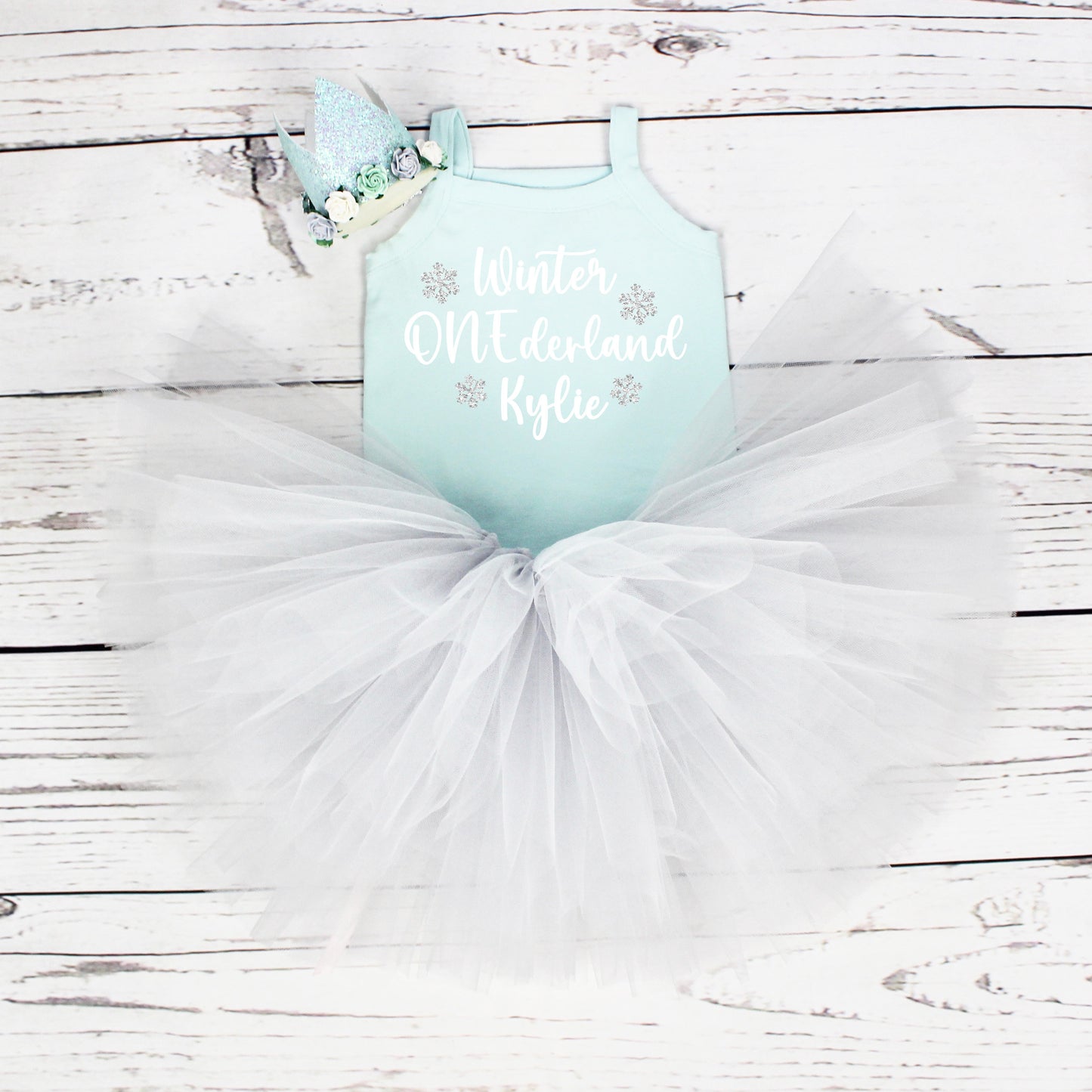 Personalised Winter ONEderland Tutu Outfit for Girls