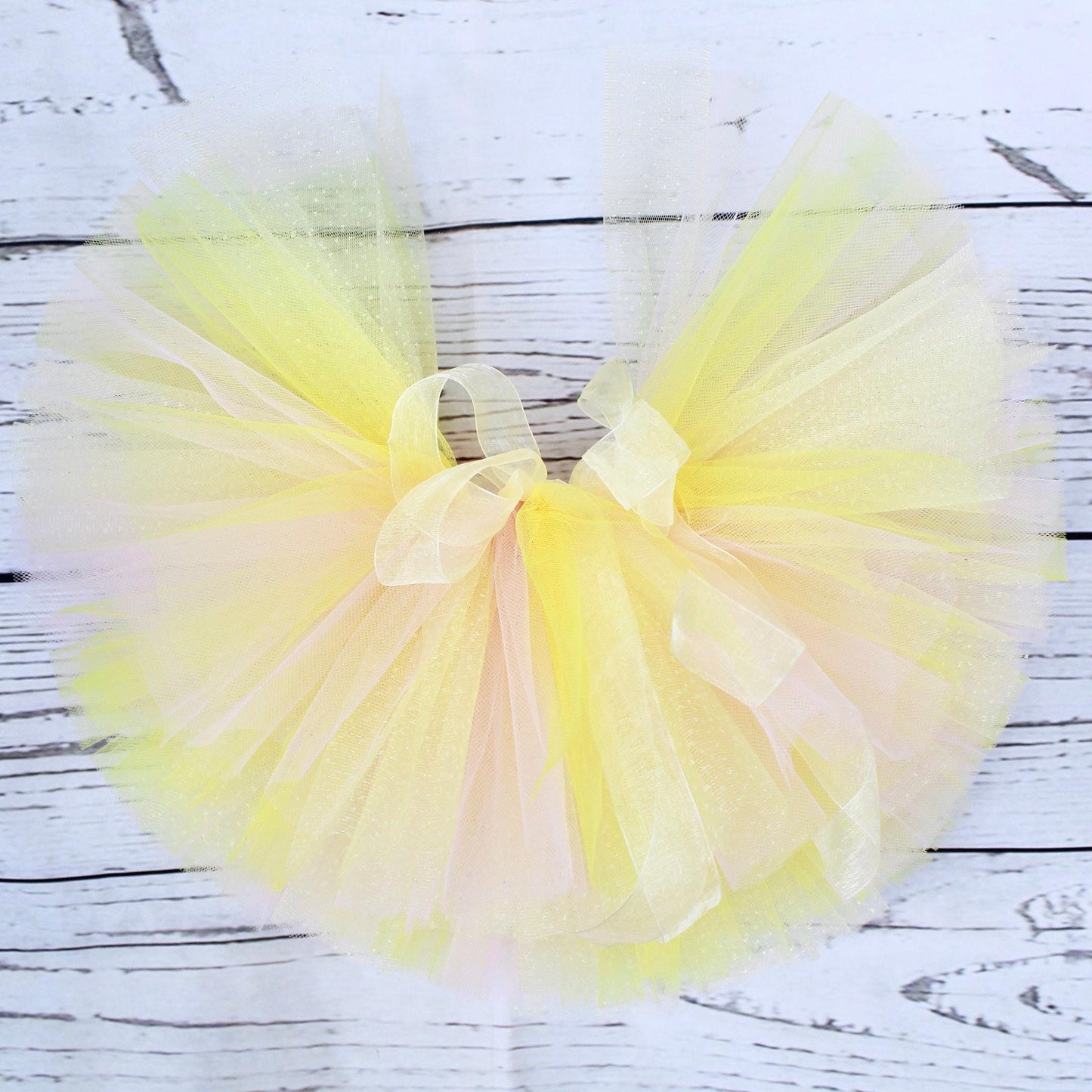 Sparkly Yellow and Pink Tutu Skirt