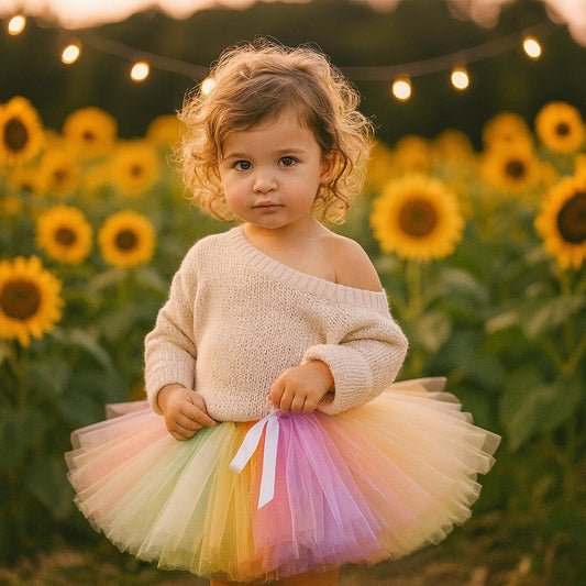 Rainbow Chunk Tutu Skirt