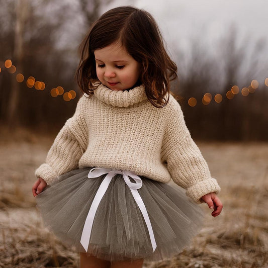 Girls Smokey Grey Tulle Tutu Skirt