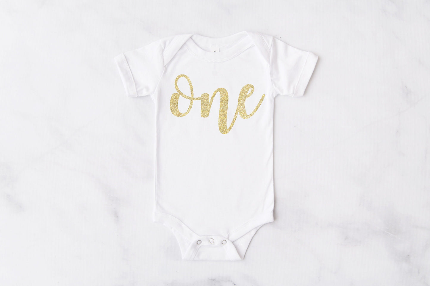 Girls First Birthday Outfit: Gold 'ONE' Bodysuit & Pastel Rainbow Tutu
